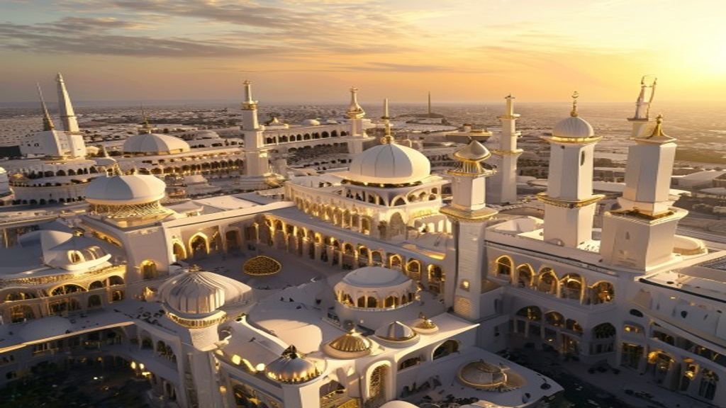Kompleks Kampung Haji Indonesia di Makkah dengan arsitektur modern Islami
