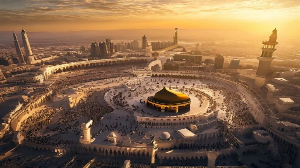 Pemandangan udara Masjidil Haram Mekkah untuk artikel strategi haji 2027